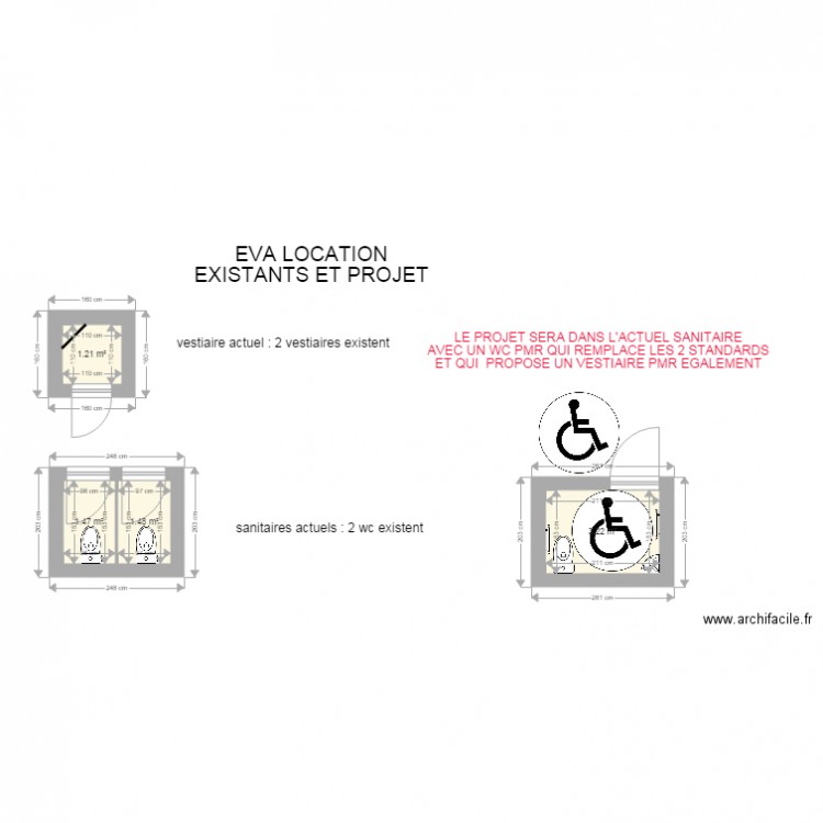 eva location . Plan de 0 pièce et 0 m2