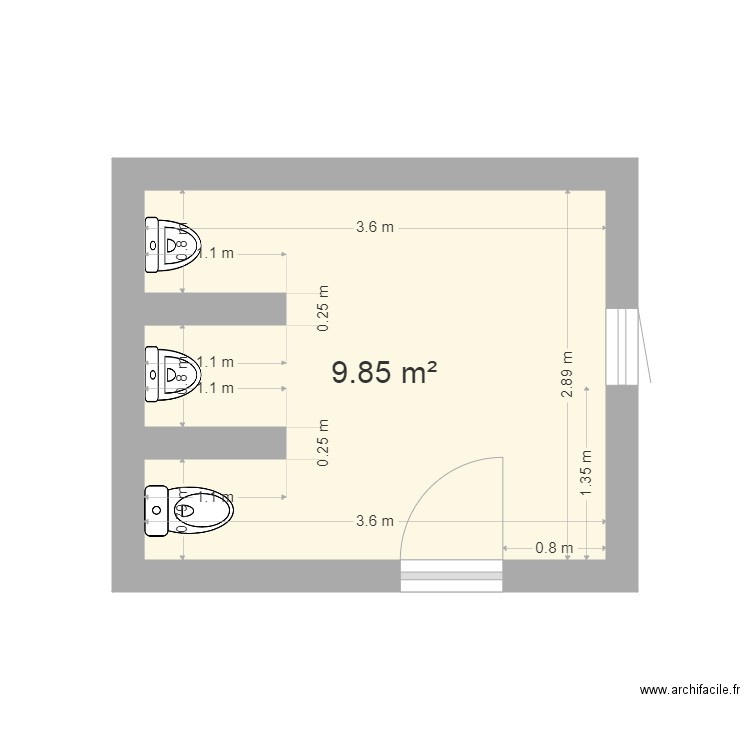 wc creche. Plan de 0 pièce et 0 m2