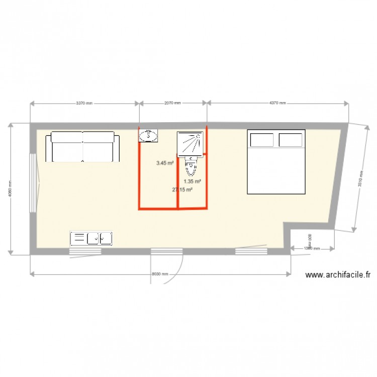 plan garage valras modifié 2. Plan de 0 pièce et 0 m2