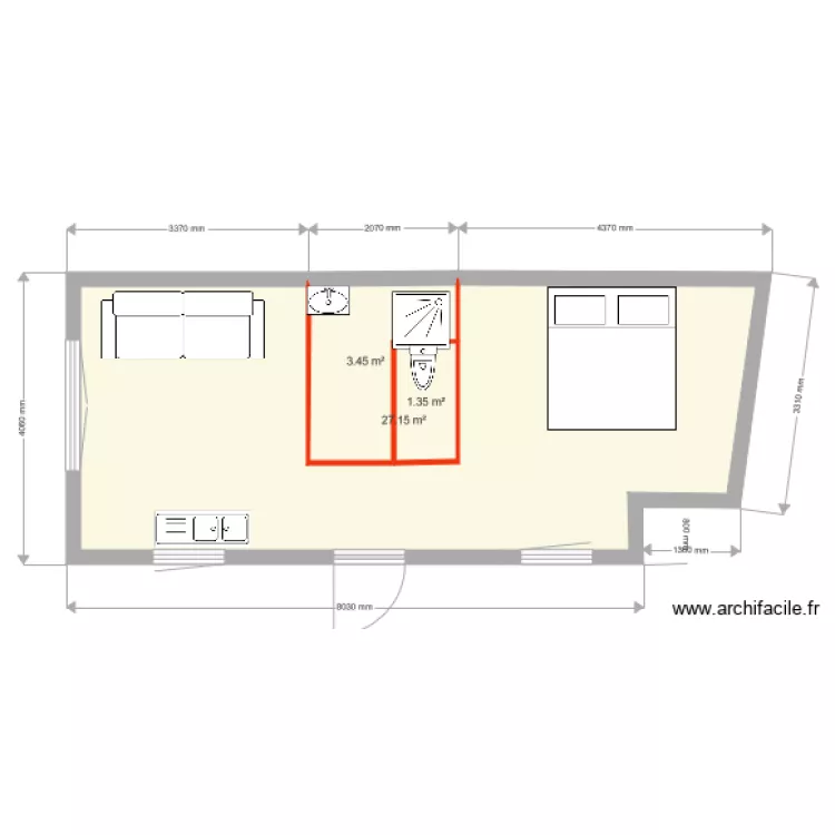 plan garage valras modifi&eacute; 2. Plan de 