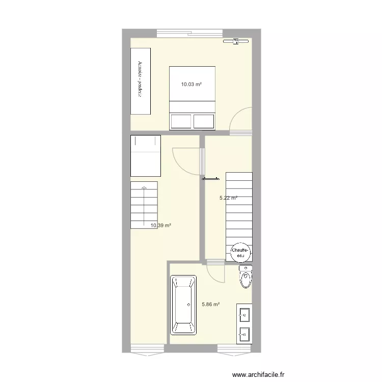 1 &eacute;tage . Plan de 
