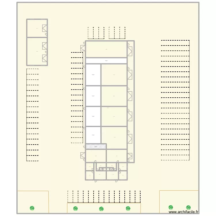 Terrain 20. Plan de 28 pièces et 8340 m²