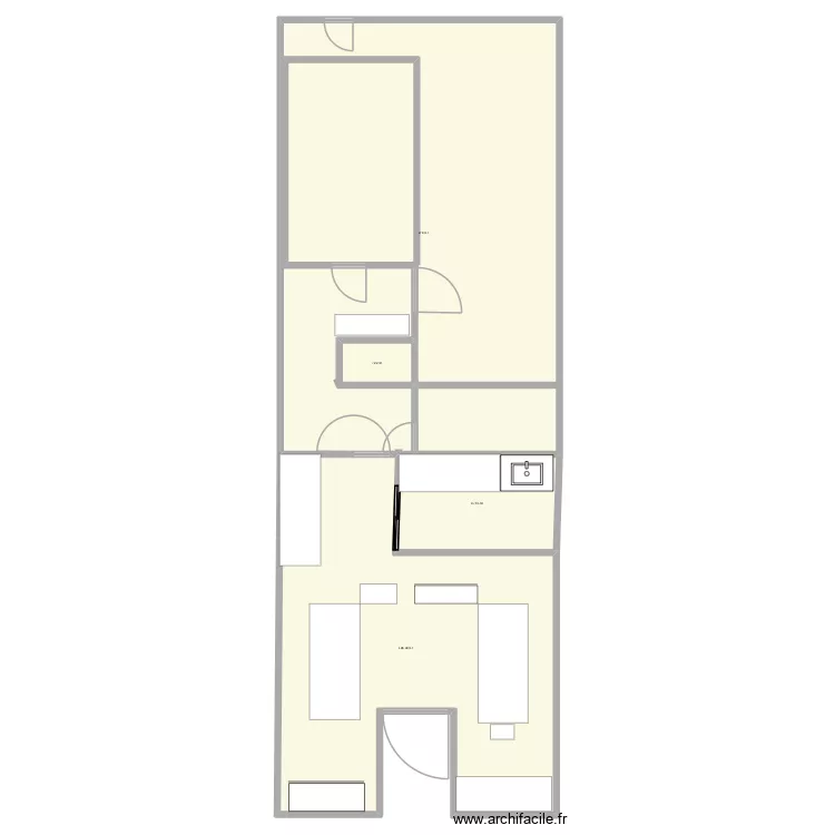 boucherie. Plan de 4 Pièces et 509 m²