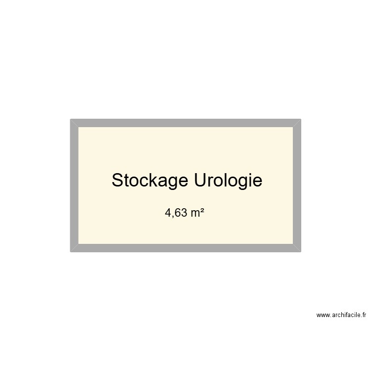 Stockage Urologie CHU Helora Jolimont. Plan de 1 pièce et 5 m2