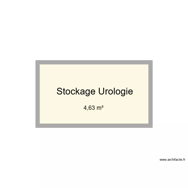 Stockage Urologie CHU Helora Jolimont. Plan de 1 pièce et 5 m²