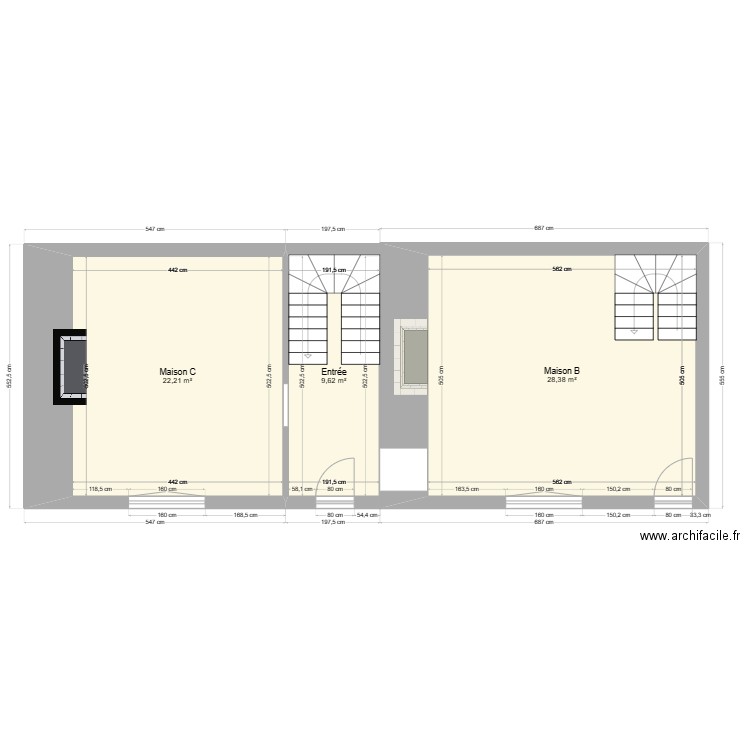 MAISON B et C travaux. Plan de 0 pièce et 0 m2