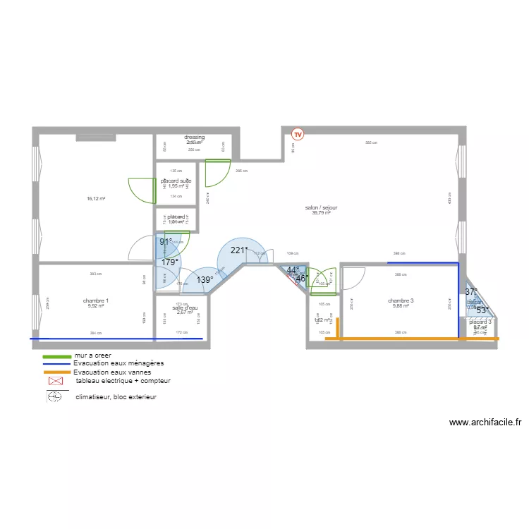 194 paradis PARQUET. Plan de 