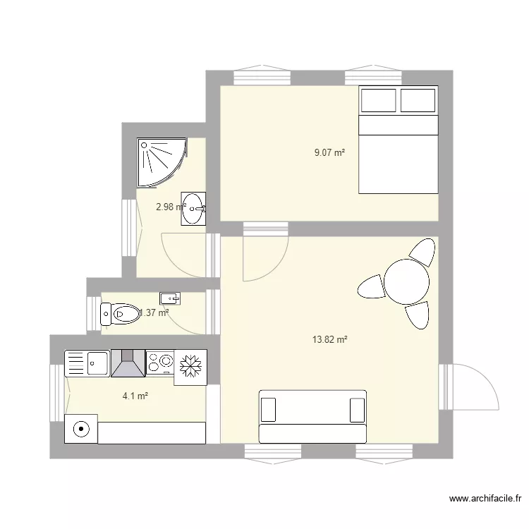 appartement . Plan de 