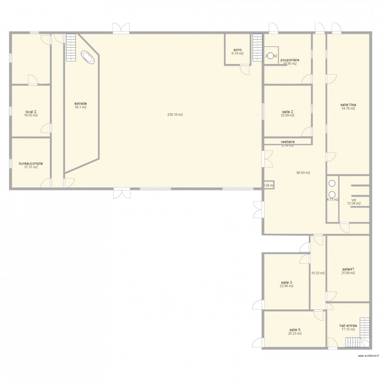 projet hyeres plastiques rdc bis. Plan de 0 pièce et 0 m2