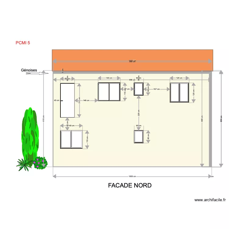 facade. Plan de 