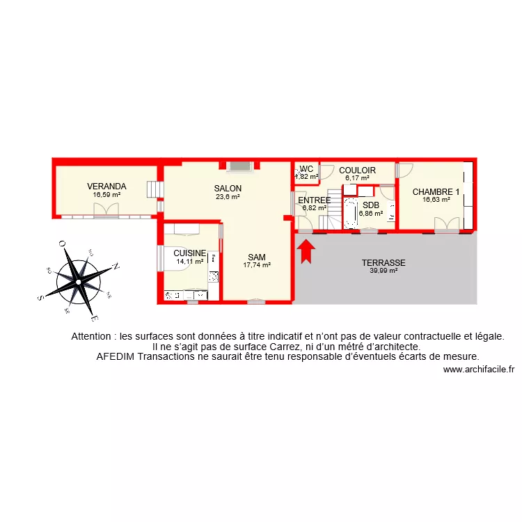 BI 7086 RDC EF. Plan de 