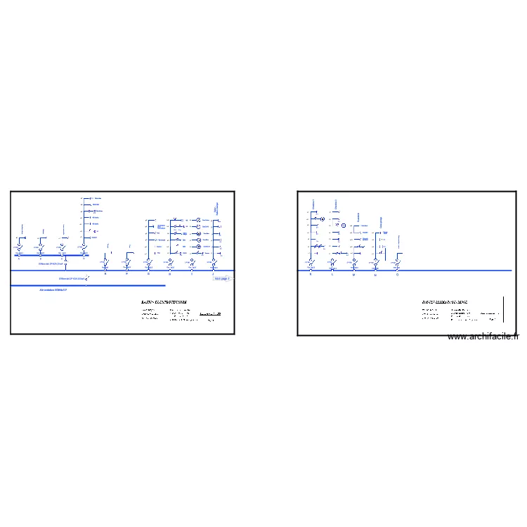 Appartement B9 Schema unifilaire. Plan de 