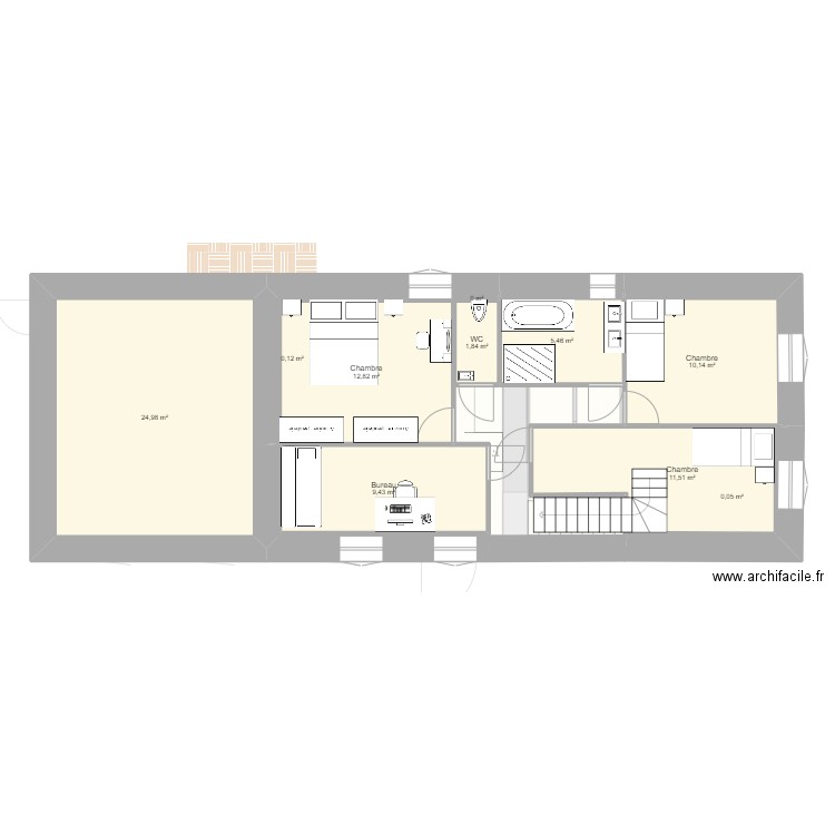 Plan Chevanceaux Carine sans porteur. Plan de 0 pièce et 0 m2