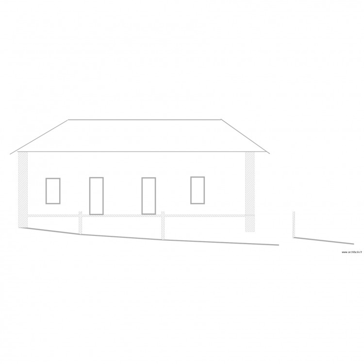 face. Plan de 0 pièce et 0 m2