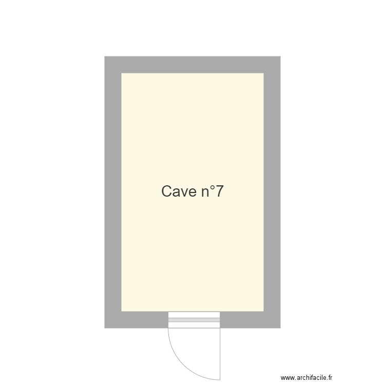 cave Aury. Plan de 1 pièce et 8 m2