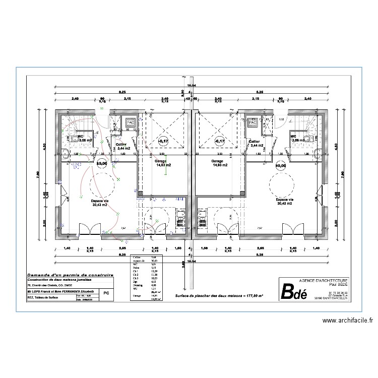 villas jumelées aprieux. Plan de 0 pièce et 0 m2