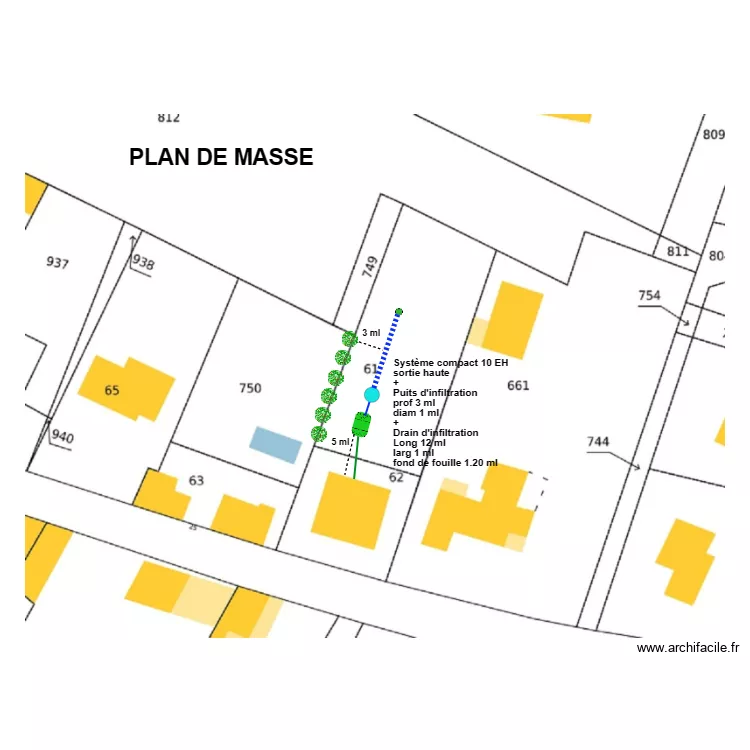 De Cacqueray. Plan de 