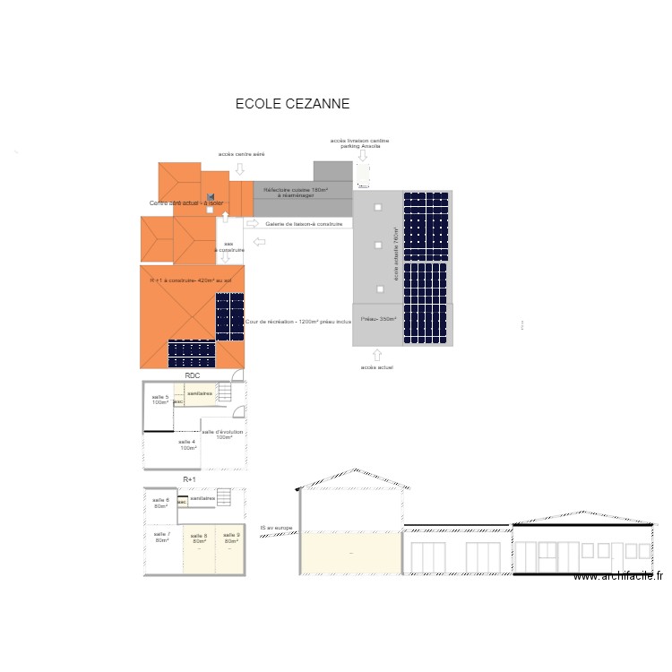 cézanne. Plan de 5 pièces et 40 m2