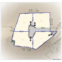 Plan parcelles et chemin acc&egrave;s 210m2