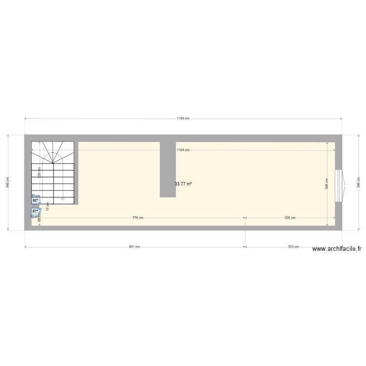 PLan etage demi amenagé. Plan de 0 pièce et 0 m2