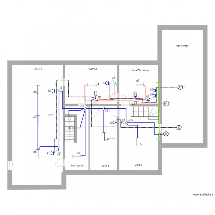  2018 Sous Sol  Sans type de cable Unifilaire . Plan de 0 pièce et 0 m2