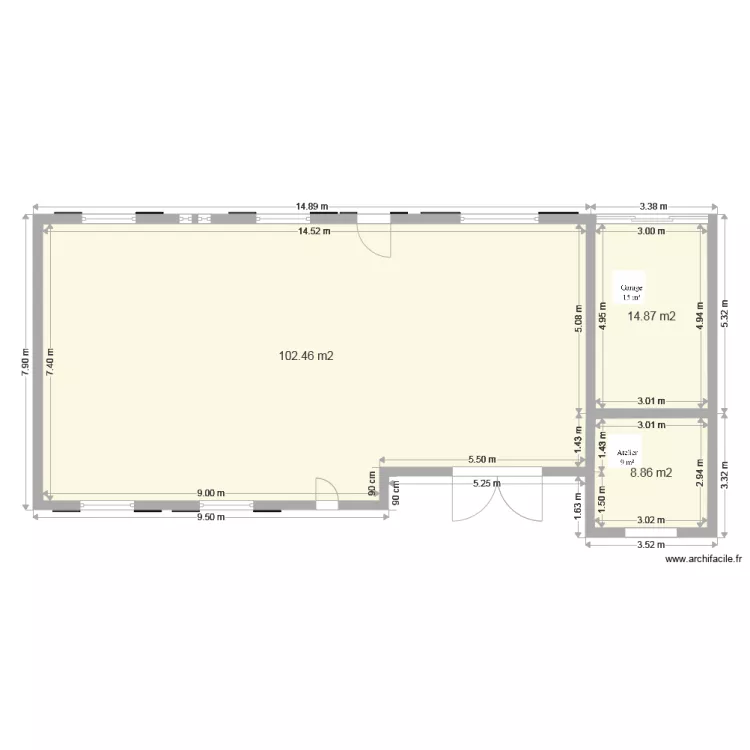 Maison Actuelle. Plan de 