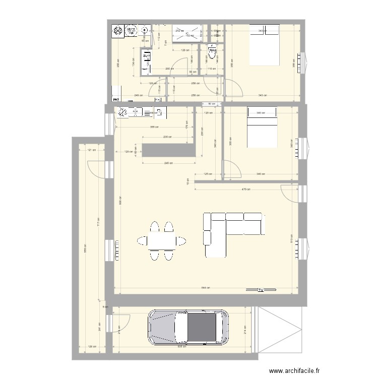 petite maison. Plan de 0 pièce et 0 m2