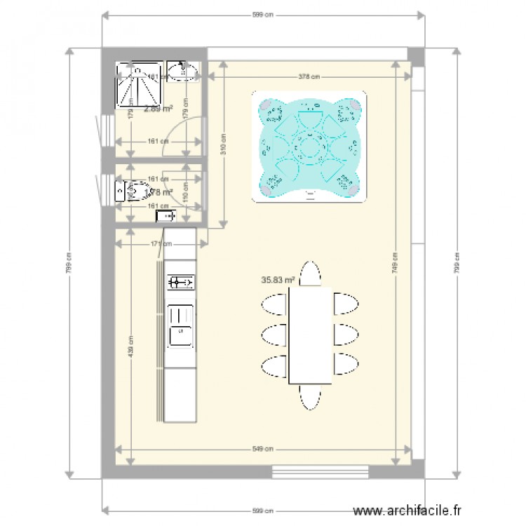 pool house 2. Plan de 0 pièce et 0 m2