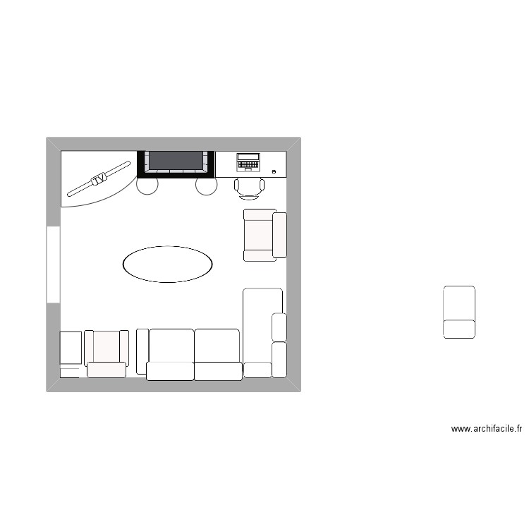 salon. Plan de 0 pièce et 0 m2