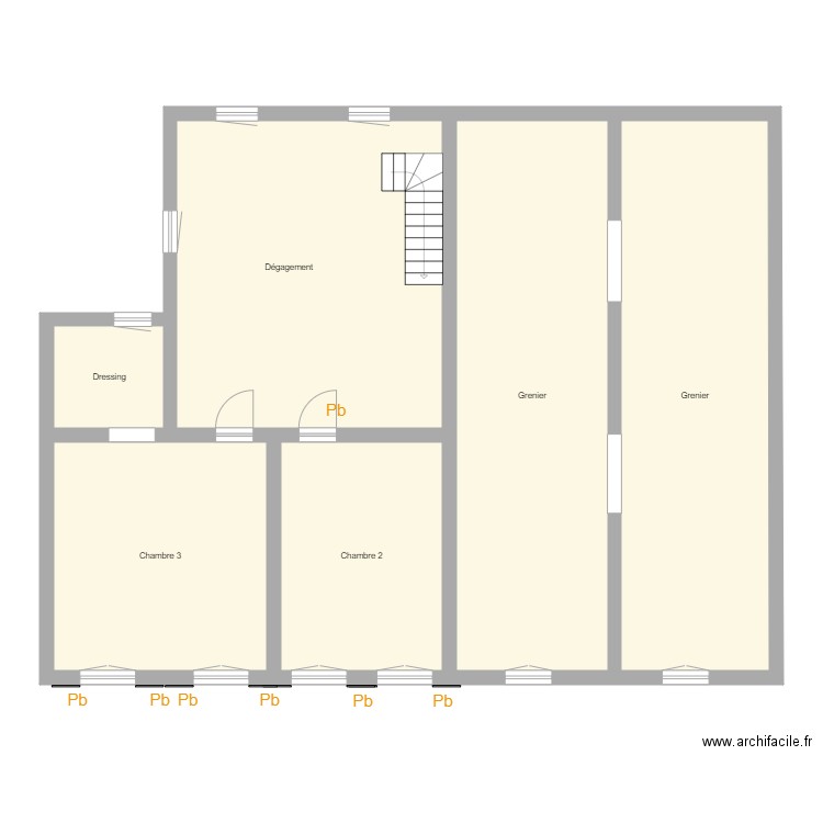 Croquis CHIHA Etage. Plan de 0 pièce et 0 m2