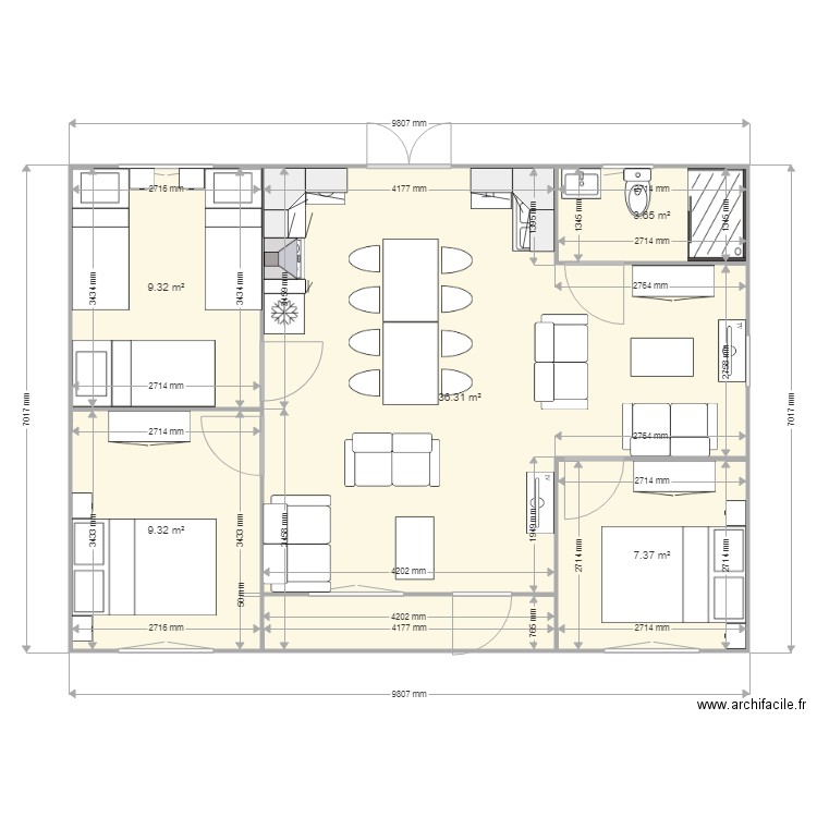 MODELE HERAULT AGENCEMENT. Plan de 0 pièce et 0 m2