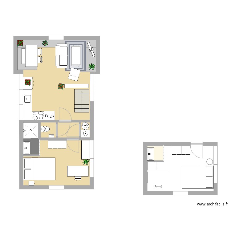 Appart overtoom. Plan de 0 pièce et 0 m2