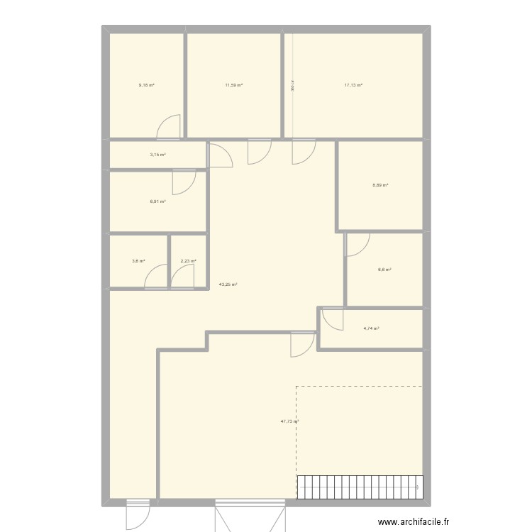 Plan nouveau bat. Plan de 12 pièces et 165 m2