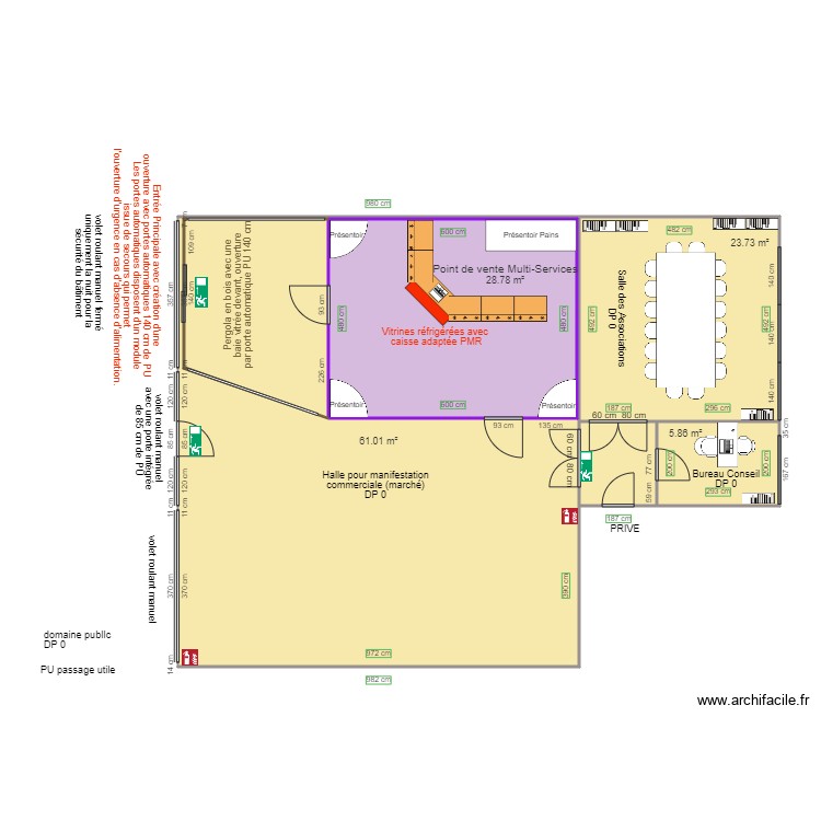 2 POINT DE VENTE MULTI SERVICES APRES TRAVAUX. Plan de 0 pièce et 0 m2