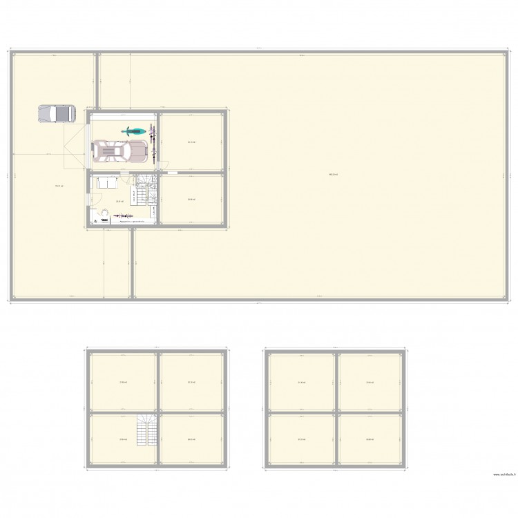 3 etages dt ss sol. Plan de 0 pièce et 0 m2