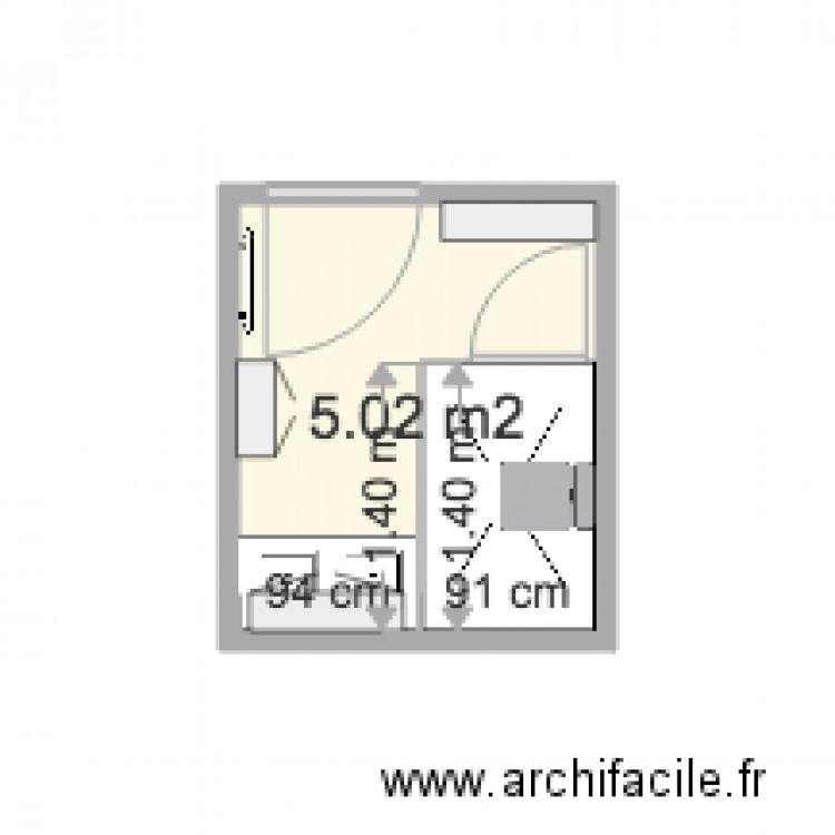 plan 1 SDB Christiane . Plan de 0 pièce et 0 m2