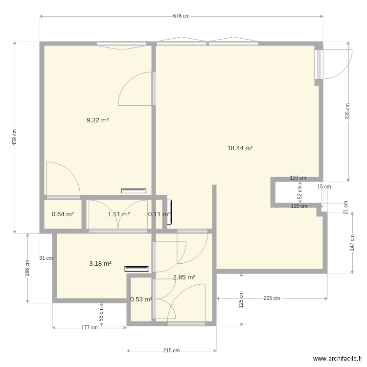 Pegurier Appart 2 . Plan de 0 pièce et 0 m2