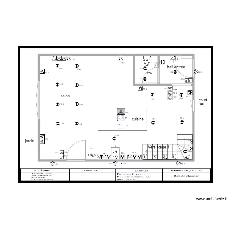 Rez de chauss&eacute; pirogreg. Plan de 