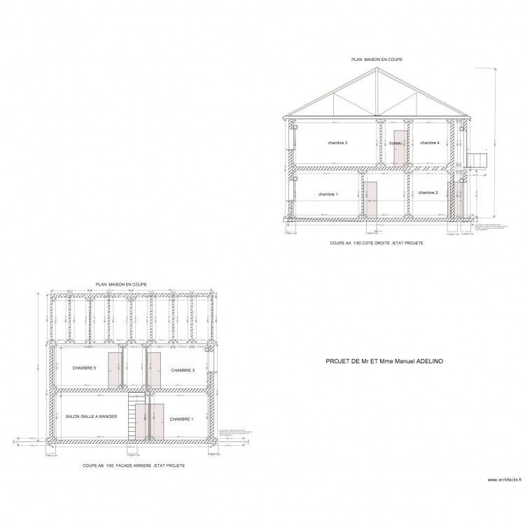 PLAN COUPE HESSERANGE. Plan de 0 pièce et 0 m2