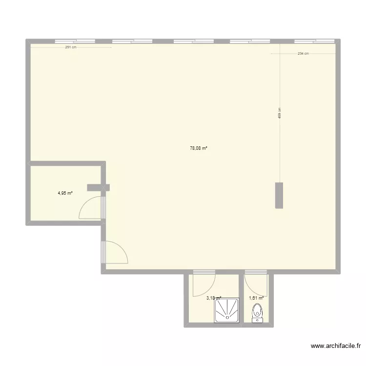 Bureaux avant travaux. Plan de 