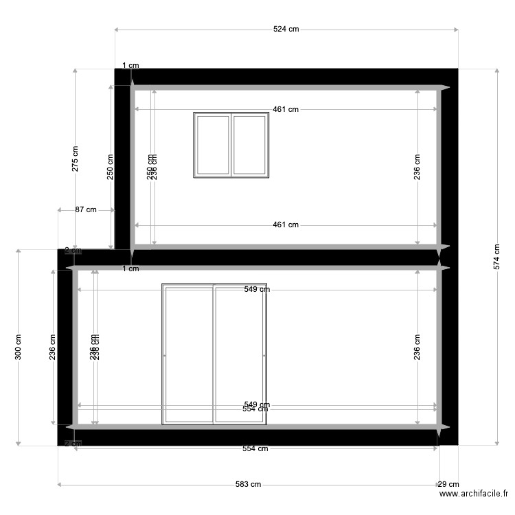 Coupe facade 2 Clara. Plan de 0 pièce et 0 m2