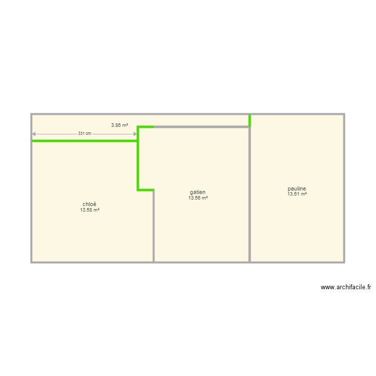 repartion chambre enfants. Plan de 0 pièce et 0 m2