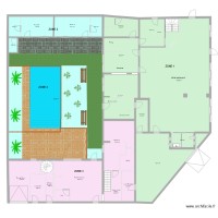 plan de masse rez de chaussée ZONES