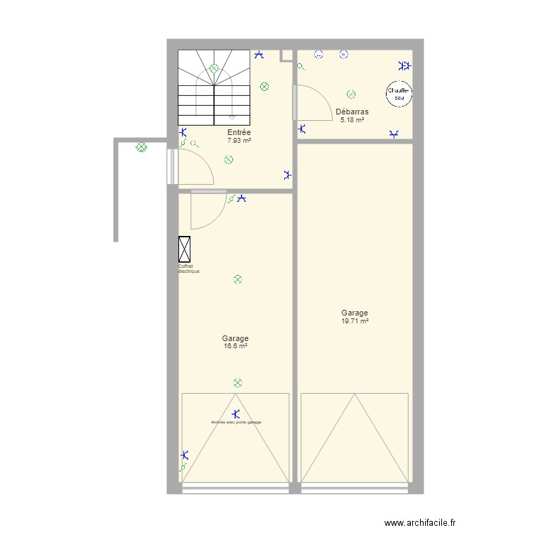 Plan studio rdc elec. Plan de 0 pièce et 0 m2