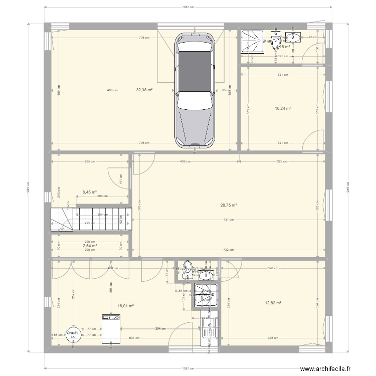 STMAUR_Amenager. Plan de 20 pièces et 248 m2