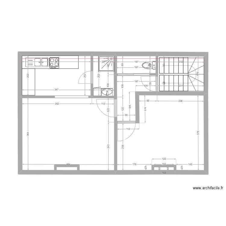 actuel Ruttiens. Plan de 8 pièces et 50 m2