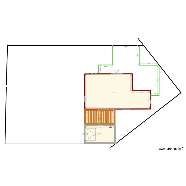 Plan Garage & Claustra. Plan de 3 pièces et 112 m2