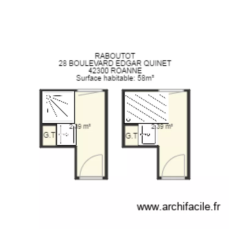 RABOUTOT SDB. Plan de RABOUTOT SDB. Plan de