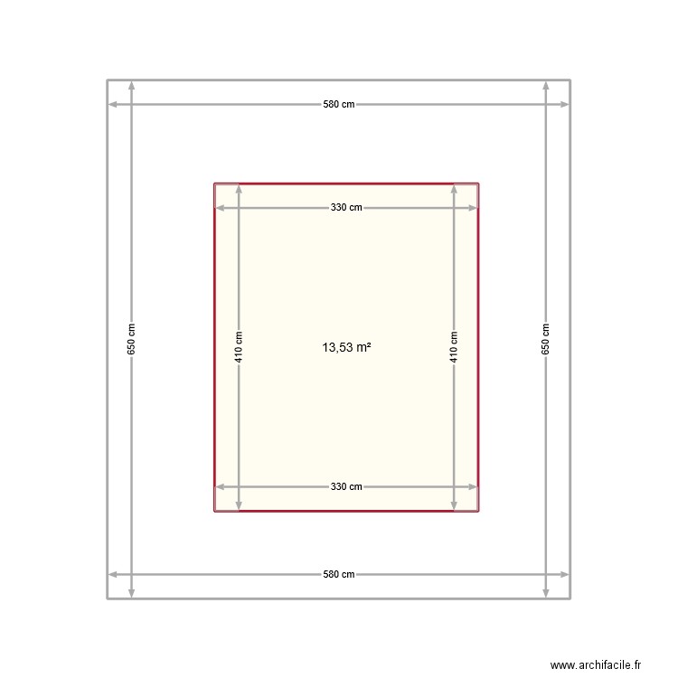 ERG GERBEUR. Plan de 2 pièces et 51 m2