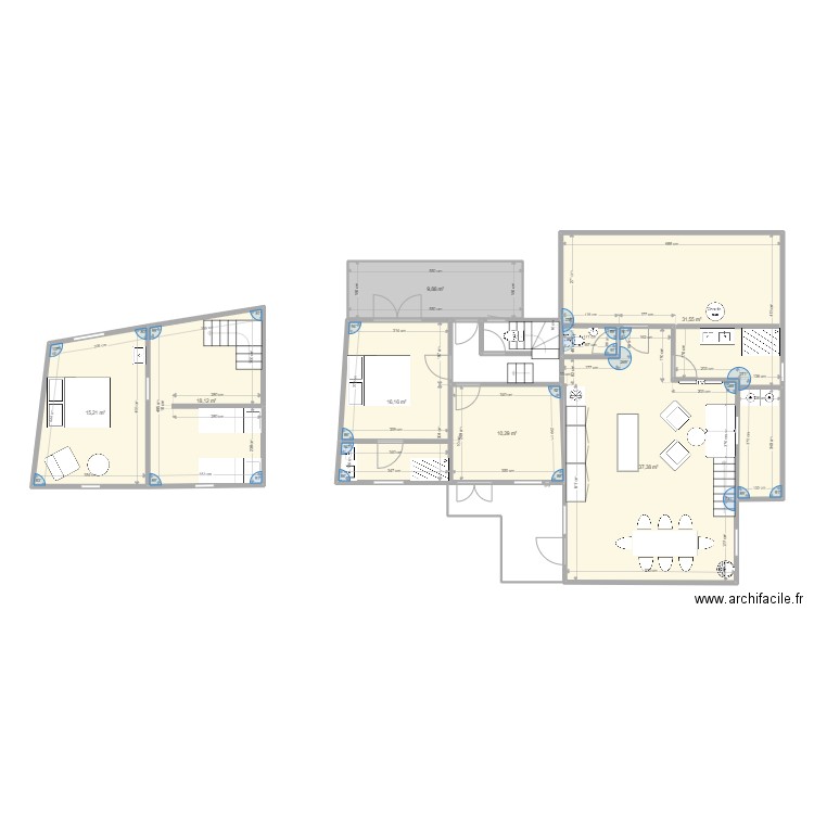 Le Chalet Modif. Plan de 7 pièces et 139 m2